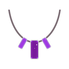 Gold necklace decoration vector.