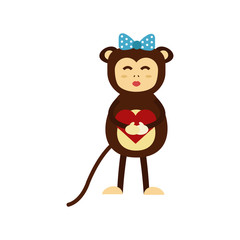 Vector monkey icon.