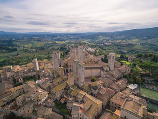 San Gimignano, Italy, aerial view