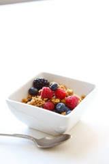 bowl of granola and fruit