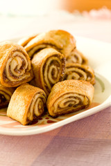 plate of cherry rugelach