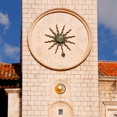 Famous clock tower of Dubrovnik(Croatia)