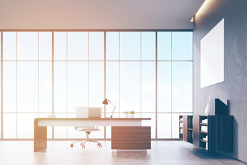 View of CEO office with poster