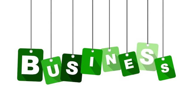 business video with green flat tag