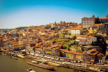 Scenic view of Porto old town and Douro river