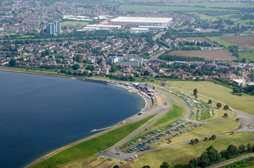 Queen Mother Reservoir, aerial view