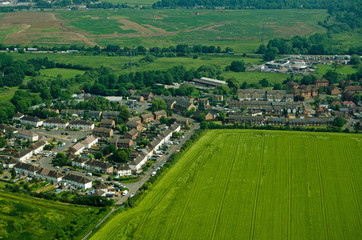 Fototapeta na wymiar Colnbrook village, Aerial View