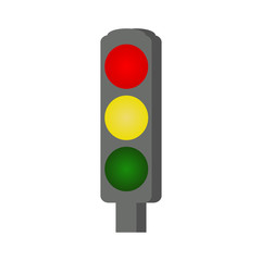 Traffic light flat icon.