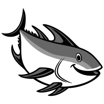 Tuna Diving Illustration