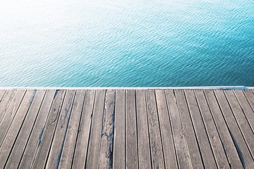 old wood bridge pier