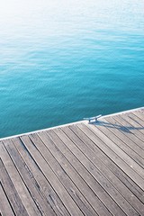 old wood bridge pier