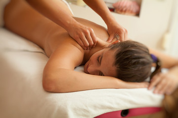 Fototapeta na wymiar Massage with Oil