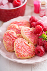 Valentines day heart shaped cookies