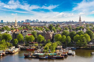 Türaufkleber Panoramablick über Amsterdam © Sergii Figurnyi