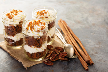 Carrot cake in a jar
