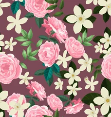 Foto op Plexiglas floral seamless pattern © theerapol