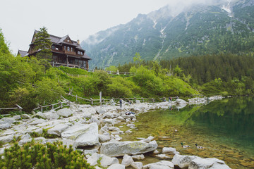 shelter for hikers in the mountains