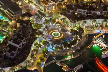 Naklejka premium Dubai Marina Walk Top View