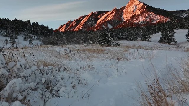 Morning Boulder Snow