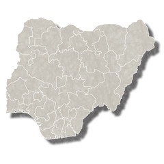 ナイジェリア　地図　都市　アイコン 