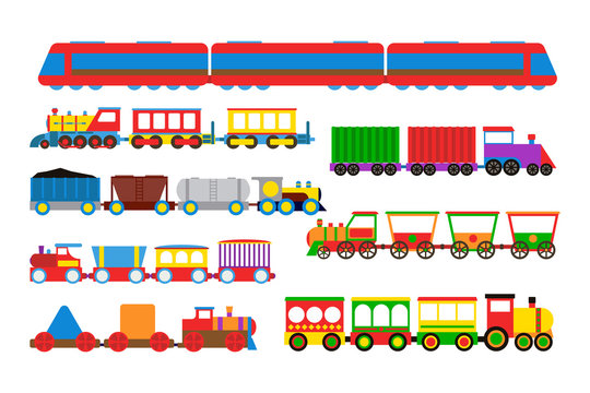 Toy train vector illustration.