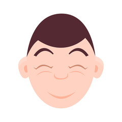 Cute child emotion, faces, kid icon avatar