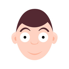 Cute child emotion, faces, kid icon avatar