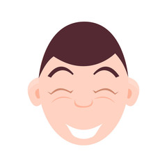 Cute child emotion, faces, kid icon avatar