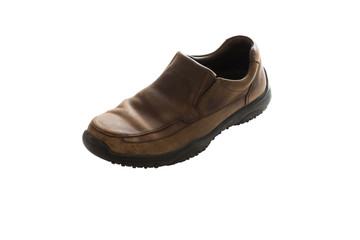 Brown leather men's shoes