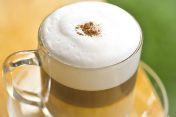hot cappuccino or hot coffee