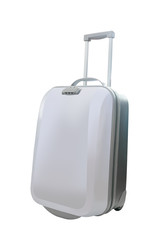 Travel luggage isolated on the white background