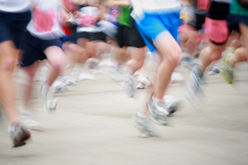 Marathon, motion blur