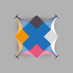 Colored geometric element Infographic