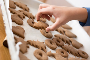 Picking up easter gingerbread cookies.