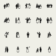 Wedding  vector icons