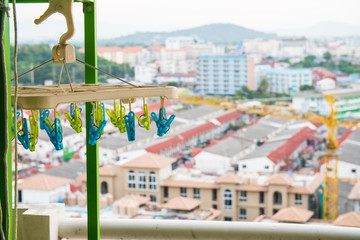 Carousel clothes dryer, plastic drying rack separated