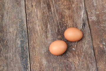  egg select focus with shallow depth of field on wood background