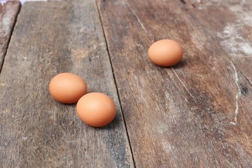  egg select focus with shallow depth of field on wood background