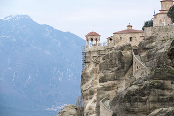 Fototapeta na wymiar a monastery on a cliff