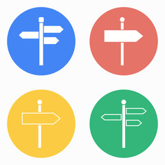 Fototapeta premium Signpost icon set.