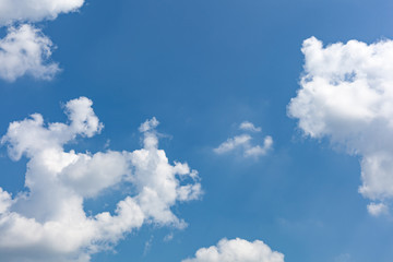 blue sky with cloud closeup