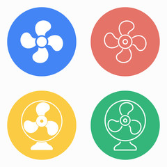 Fan icon set.