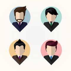 Business people Flat icons. nfo-graphic inspire to drive your business project. Vector illustration. 