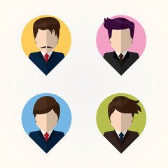 Fototapeta premium Business people Flat icons. nfo-graphic inspire to drive your business project. Vector illustration. 