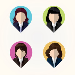 Business people Flat icons. nfo-graphic inspire to drive your business project. Vector illustration. 