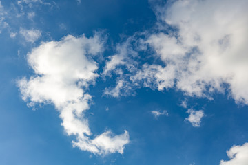 blue sky with cloud closeup