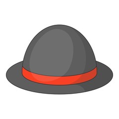 Bowler hat icon, cartoon style