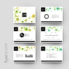 DNA molecule vector brochure template. Flyer Layout