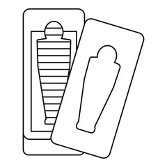 Sarcophagus icon, outline style