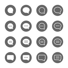 basic speech bubble shape icons set,vector Illustration EPS10